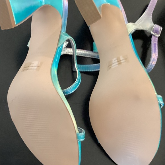 Madden Girl Iridescent Blue and Silver Heels - Picture 3 of 3